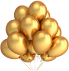Transparent Gold Balloons Clipart