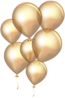 Transparent Gold Balloons PNG Clip Art