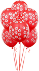 Transparent Red Balloons Clipart
