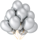 Transparent Silver Balloons Clipart