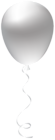 White Balloon PNG Clip Art Image