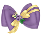 Beautiful Transparent Purple Bow with Flowers Clipart | Gallery