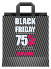 Black Friday 75% OFF Grey Shoping Bag PNG Clipart Image
