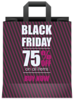 Black Friday 75% OFF Shoping Bag PNG Clipart Image