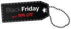 Black Friday 90% OFF Tag PNG Clipart Image