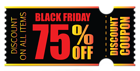 Black Friday Coupon PNG Clipart Image