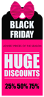 Black Friday Huge Discounts Tag PNG Clipart Picture
