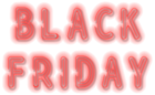 Black Friday Neon Text PNG Clip Art Image