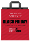 Black Friday Red Shoping Bag PNG Clipart Image