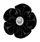 Black Flower Bow with Diamond