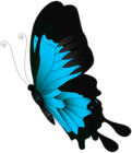 Blue Flying Butterfly PNG Clip Art