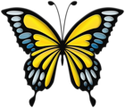Blue Yellow Butterfly PNG Clip Art Image