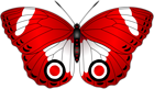 Red Butterfly Transparent Clip Art Image