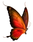 Red and Brown Transparent Butterfly Clipart