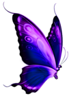 Transparent Blue and Purple Deco Butterfly PNG Clipart