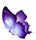 Transparent Purple Deco Butterfly PNG Art