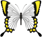 Yellow Butterfly Deco Clipart Image