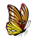 Yellow and Brown Butterfly PNG Clipart Picture