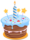 Birthday Cake with Stars PNG Clipart