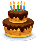 Cake with Candles PNG Clipart Image