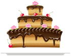Cake with Chocolate Cream PNG Clipart