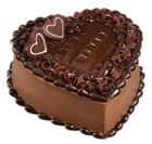 Chocolate Heart Cake PNG Picture