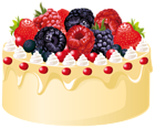 Fruit Cake with Candle PNG Clipart Image