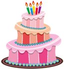 Pink Birthday Cake PNG Clipart