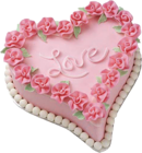 Pink Heart Cake PNG Picture