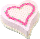 Pink Heart Cake PNG Picture Clipart
