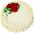 White Cake with Roses PNG Picture