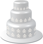 White Wedding Cake PNG Clip Art Image