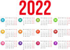 2022 Calendar Transparent PNG Image