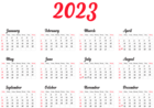 2023 Calendar PNG Clipart