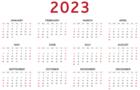 2023 Calendar Transparent Clipart