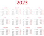 2023 EU Black Calendar Transparent PNG Clipart