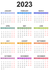 2023 EU Colorful Calendar Transparent Clipart