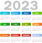 2023 US Transparent Calendar PNG Clipart