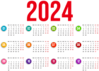 2024 Calendar Transparent PNG Image