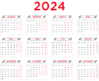 2024 EU Calendar Transparent PNG Image