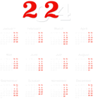 2024 EU Calendar White Transparent PNG Clip Art