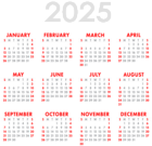 2025 Calendar Transparent Image PNG