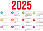 2025 Calendar US Transparent PNG Image