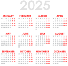 2025 EU Calendar Transparent Image PNG