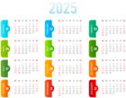 2025 Transparent Calendar PNG Image