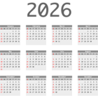 2026 PNG US Calendar