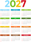 The page with this image: 2027 Calendar Colorful Transparent Image,is on this link