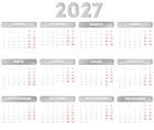 The page with this image: 2027 ES Metal Gray Calendar Transparent PNG Image,is on this link