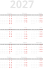 2027 EU Calendar Transparent PNG Clipart