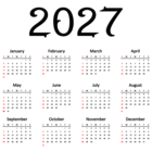 2027 PNG Transparent Calendar